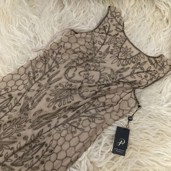 ADRIANNA PAPELL Sleeveless Beaded Short Dress - Picture 3 of 13